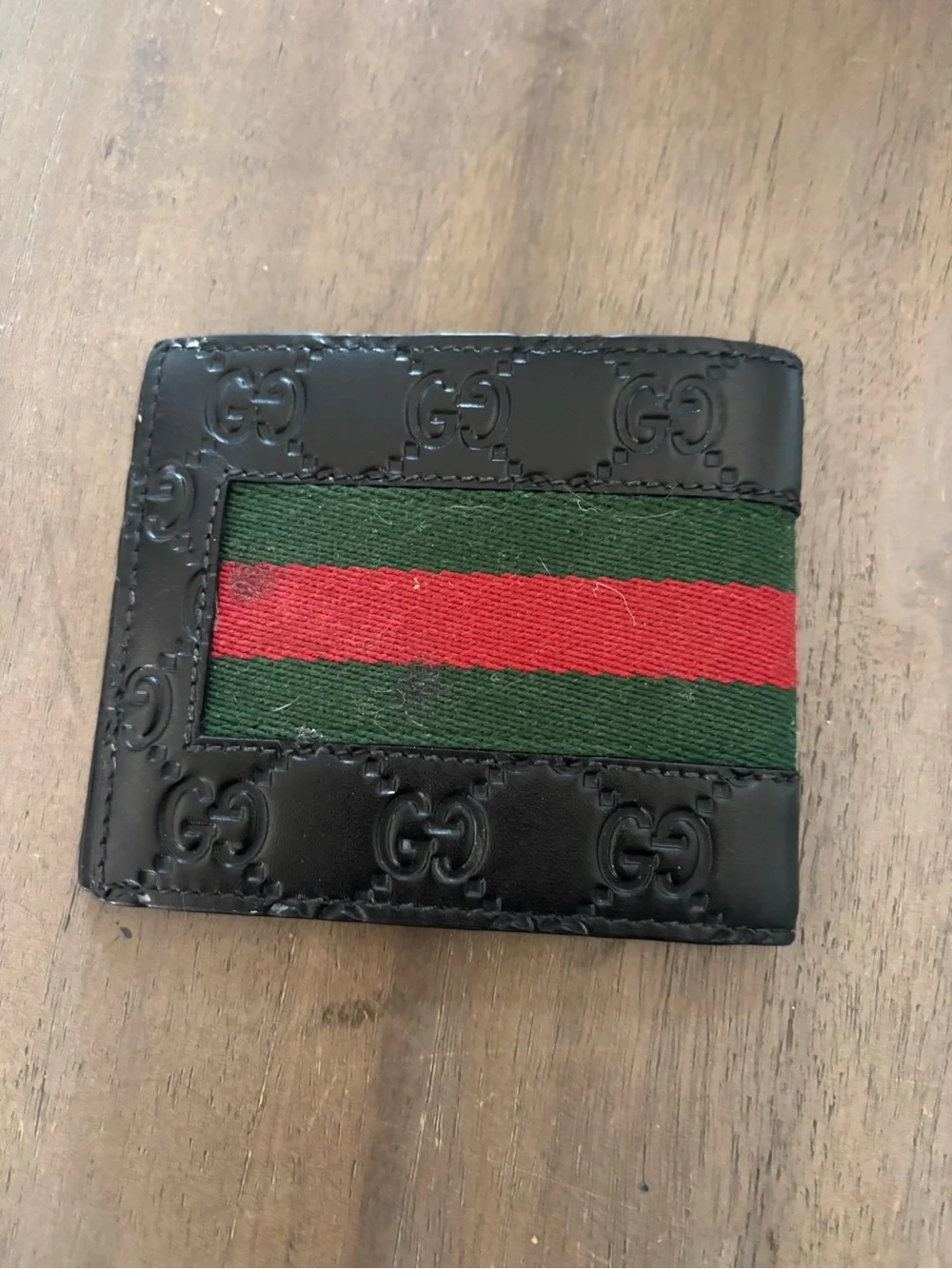 Gucci Black Leather Men's Card Holder Wallet with Multiple Card Slots